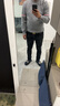 湯姆 布朗（THOM BROWNE）送禮物男士灰色棉質(zhì)紅白藍(lán)條紋圓領(lǐng)套頭衫 MKA326A Y3001 055 3 曬單實(shí)拍圖