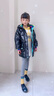 乖妮貓（GUAINIMAO）女童棉服中長(zhǎng)款冬裝2025年新款兒童上衣棉衣中大童小女孩加厚童裝 黑色 150 cm 曬單實(shí)拍圖