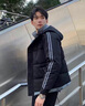 啄木鳥棉衣男士外套冬季加絨加厚款男生棉襖子秋冬裝潮牌羽絨棉服 連帽款5811黑色 XL 【130-145斤】 曬單實拍圖