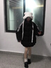 DXOT2025美式hiphop拼接加厚棉衣女秋冬寬松oversize百搭立領(lǐng)棉服ins 黑色 M 建議95-110斤 曬單實(shí)拍圖