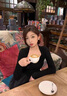 瑜尚臻品早秋黑色打底連衣裙女赫本風(fēng)長袖收腰方領(lǐng)套裝裙子大衣風(fēng)衣內(nèi)搭裙 【 黑色】L（100-110斤） 曬單實拍圖