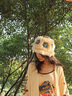 MAINLYKITTY帽子女秋冬季2024新款醒獅帽保暖水桶帽毛茸茸兔毛漁夫帽 禮盒裝 【淺卡其拼藍(lán)】送女朋友實(shí)用老婆 曬單實(shí)拍圖