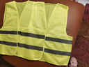 歐漢 反光背心馬甲反光衣環(huán)衛施工人黃熒光服交通駕駛員安全服 果綠布灰條 曬單實(shí)拍圖
