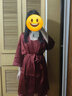 金三塔真絲睡衣女長(zhǎng)袖兩件套100%桑蠶絲情侶婚慶本命年新年禮物七夕禮物 焦糖紅（女士睡袍） M 曬單實(shí)拍圖