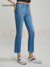Calvin Klein Jeans春秋女士简约贴片复古高腰合体微喇洗水牛仔裤J220993 1AA-牛仔蓝 27 晒单实拍图