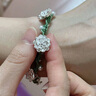 999足銀蓮花手鏈好運手工編織純銀紅手繩本命年簡約百搭顯白閨蜜 好事連連-綠色繩 曬單實拍圖