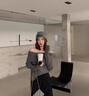 CTOX設計感一字肩加厚灰色毛衣女秋冬季露肩小心機針織打底衫內搭上衣 一字肩毛衣-深灰色 加厚 M 【建議90-105斤】 曬單實(shí)拍圖