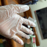 英科医疗一次性手套食品级洗碗厨房实验室美容家务清洁透明防水PVC手套M码 实拍图