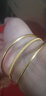 中國黃金（CHINA GOLD）黃金手鐲女三生三世金鐲子實心足金婚慶三金五金 情定三生丨福祿（約30.9g） 60圈口 曬單實拍圖
