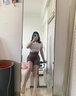 KEJIMITAO歐美ins蜜桃臀健身短褲女運(yùn)動三分褲歐美瑜伽短褲高彈緊身褲夏 深棕 S 曬單實(shí)拍圖
