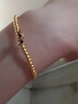 老廟黃金手鏈女古韻金古法好運金珠送女友送老婆生日禮物 曬單實(shí)拍圖