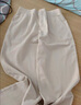 優(yōu)吻（YOUWen）高品質(zhì)尾單女裝新款亞麻女褲寬松九分休閑褲小腳褲棉麻哈倫褲子 白色 少量現貨 L 建議105-120斤 曬單實(shí)拍圖