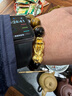 中國黃金（CHINA GOLD）貔貅黃金手鏈虎眼石手串足金皮丘男女情侶轉運珠七夕情人節禮物 14mm黃虎眼【招財納?！考s4.1g 曬單實(shí)拍圖