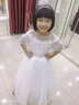 乖奇奇女童禮服高端鋼琴演出服兒童走秀蓬蓬裙花童婚紗小女孩主持人裙子 白色長(cháng)款 140cm  曬單實(shí)拍圖