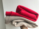 恒源祥羊毛衫女針織衫加厚款女士秋冬款純色純羊毛套頭衫保暖毛衣打底 大紅-低領(lǐng) M (160) 曬單實(shí)拍圖
