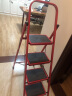 奥鹏梯具行业 梯子家用折叠人字梯室内加厚步楼梯小扶梯多功能爬梯 红色四步梯适合2.8米商品房 实拍图