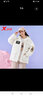 特步特步半糖系列羽絨服女裝2023年冬季新款立領(lǐng)保暖外套撞色拼接上衣 古德白 M 曬單實(shí)拍圖