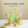 樂(lè )扣樂(lè )扣（LOCK&LOCK）便當包飯袋手提袋保溫袋帆布手拎可愛(ài)上班族高顏值便日式飯盒袋子 嫩芽綠【抽繩式】 曬單實(shí)拍圖