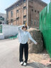 波司登（BOSIDENG）楊紫同款國標時(shí)尚防曬衣女短款冰絲防紫外線(xiàn)顯高旅行穿搭出片外套 冷月灰8063 M 165/88A 曬單實(shí)拍圖