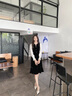 BUOUBUOU【輕宴社交】2025春季新款法式彈力絲絨魚尾連衣裙女 黑色B88 S 曬單實拍圖
