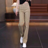 皮爾卡丹（PIERRE CARDIN）牛仔褲子女高端2025新款夏季薄款純棉休閑窄版女褲直筒褲氣質(zhì)顯瘦 卡其色 XL 29碼116-125斤 曬單實拍圖