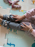 貝瑞加（Babyprints）兒童打底褲冬季寶寶加絨棉褲女孩加厚百搭長(zhǎng)褲保暖褲子 淺灰130 曬單實(shí)拍圖