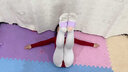 火迪鳥(niǎo)兒童舞蹈彈力帶專(zhuān)業(yè)練功拉力帶瑜伽繩跳舞輔助分段數字拉筋伸展帶 【櫻花紫8格】適合身高120cm以下 曬單實(shí)拍圖