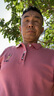 AU. ASPOLO保羅衫短袖t恤男夏季純棉翻領(lǐng)T恤衫男士商務(wù)休閑半袖上衣爸爸裝 粉色 XL 曬單實拍圖