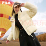 FILA 斐樂官方女士羽絨服2025冬季休閑簡約保暖舒適立領(lǐng)外套 曬單實(shí)拍圖