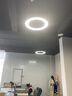 真有材辦公室燈簡約吊燈led圓形工程藝術創(chuàng)意網(wǎng)咖會議室O形圓型吊燈 空心圓60厘米黑框白光 曬單實拍圖