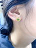 古耐S925銀和田碧玉耳環(huán)女2025年新款耳釘七夕情人節(jié)生日禮物女生實用 碧玉如意耳釘 曬單實拍圖