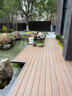 耐堅塑木地板戶(hù)外露臺木塑地板室外防腐木pvc塑料地板陽(yáng)臺庭院花園板 共擠條紋款/柚木色/25厚 【4米一根】 曬單實(shí)拍圖