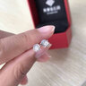 我愛(ài)鉆石網(wǎng)  鉆石耳釘女款白18K金心形車(chē)花鉆石耳環(huán)璀璨星 送女友禮物 共約10分/對 曬單實(shí)拍圖