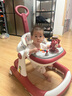 寶寶學(xué)步車(chē)1-2-3歲男女寶寶起步平衡車(chē)三合一嬰兒車(chē)嬰兒學(xué)步車(chē) 玫紅色+音樂(lè )+推把 曬單實(shí)拍圖