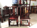 木中央 紅木家具 印尼黑酸枝學(xué)名:闊葉黃檀椅子 全實(shí)木靠背椅 凳子家用明式小官帽椅寶寶換鞋凳 38*33*76cm小官帽椅 曬單實(shí)拍圖