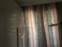 诺罗 窗帘遮光北欧简约网红公主风客厅卧室飘窗短帘 粉灰镂空普通挂钩 宽2.5米*高2米/1片 实拍图