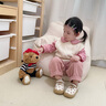 幼歌（YOUGE）女寶寶森系甜美娃娃領(lǐng)襯衫兒童溫暖花朵毛衣馬甲套裝潮 米白襯衫 90 cm 曬單實(shí)拍圖