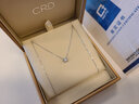 CRD克徠帝【現貨閃發(fā)】恒愛(ài)之心18k金鉆石訂結婚項鏈克拉效果顯鉆 主石約23分F-G色SI 曬單實(shí)拍圖