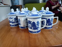 信德恒400ml辦公杯 景德鎮(zhèn)陶瓷茶杯帶蓋水杯喝茶杯青花瓷器杯子 休閑杯 會議杯 古典園林杯子 曬單實拍圖
