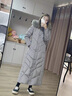 蔻伊婭羽絨服女長(cháng)款2025年秋冬新款加厚加長(cháng)過(guò)膝修身氣質(zhì)真毛領(lǐng)外套女 灰色 XL 曬單實(shí)拍圖