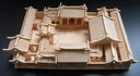 齊峰3d立體拼圖積木玩具擺件古建筑房屋模型禮物木質(zhì)兒童成人手工diy 四合院+天壇+太和殿 曬單實拍圖
