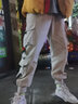 魯賓克工裝褲男春秋季褲子男潮哈倫褲寬松休閑長(cháng)褲學(xué)生潮牌運動(dòng)束腳褲男 7055卡其色 L(建議體重100-115斤) 曬單實(shí)拍圖