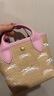 瓏驤（LONGCHAMP）女包Le Panier Pliage迷你度假草編包餃子包 水粉拼色 10206HCFP75 曬單實(shí)拍圖