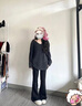棠暖微喇叭褲女加絨加厚秋冬女褲高腰顯瘦潮流瑜伽褲新款休閑運動衛(wèi)褲 冬季加絨-黑色小個子款 M 95-110斤 曬單實拍圖