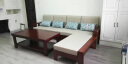 丽巢 实木沙发客厅组合家具中式现代转角沙发小户型木质沙发床两用17 单人位（颜色样品联系客服） 实拍图
