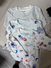 PEPEMAMA純棉嬰兒寶寶爬行服哈衣四季連體衣爬服 U型襠爬服星際宇航藍色 73cm 曬單實拍圖