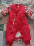 長(cháng)命富貴 嬰幼兒衣服過(guò)年服男女寶寶冬裝加厚紅色連體衣新年拜年服寶寶一周歲禮服百天百日宴服裝 龍行龘龘-紅 66cm 曬單實(shí)拍圖