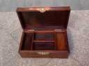 蟬廬酸枝實(shí)木精品首飾盒木質(zhì)文玩證件印章收納盒手鐲項鏈飾品盒獨板箱 交趾黃檀【24cm小號雙層+獨板】 曬單實(shí)拍圖