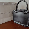 CHARLES&KEITH小方Perline饼干包手提包单肩包包女包生日礼物CK2-30781598 Black黑色 S 实拍图
