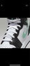 耐克（NIKE）Air Jordan 1 Mid AJ1男子新款中幫黑金復古減震運動(dòng)鞋 DQ8426-103 黑白綠 41 曬單實(shí)拍圖